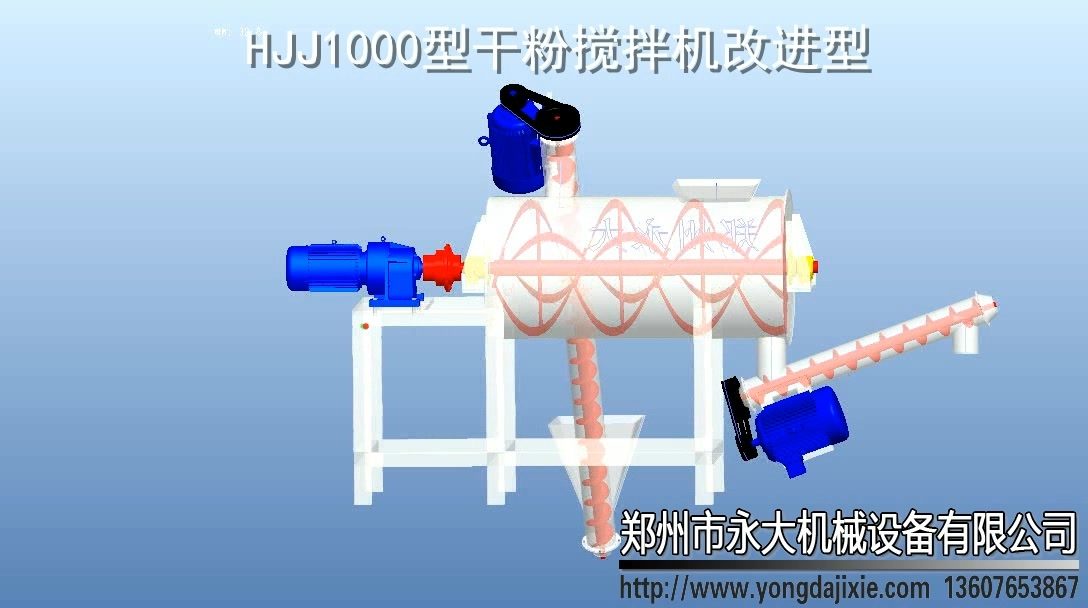 HJJ系列多功能干粉混合�C改�M型3D展示